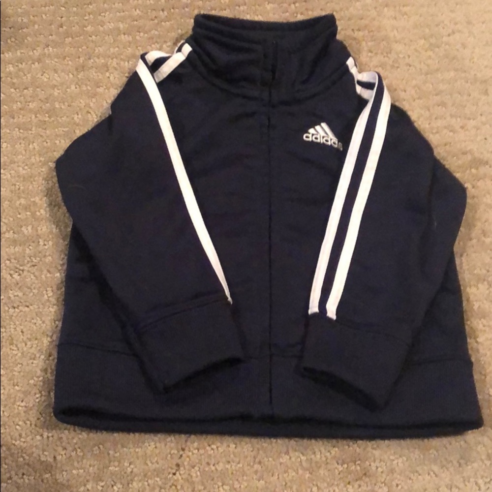 Like new navy blue adidas toddler track suit 9m